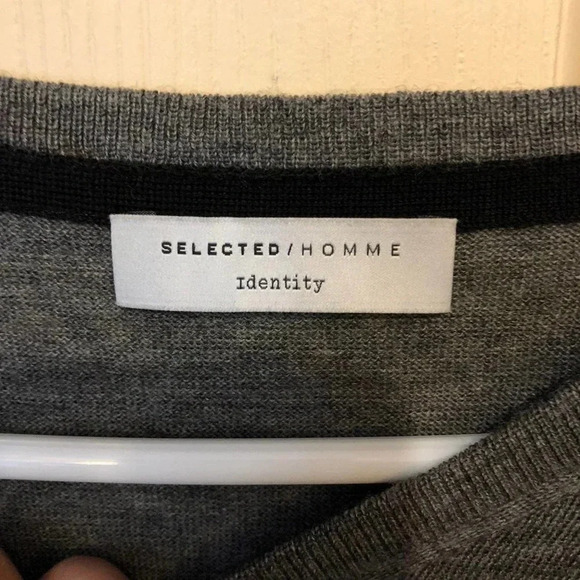Selected/Homme Identity 100% Merino Wool Men Sweater Size Xl - Picture 5 of 7